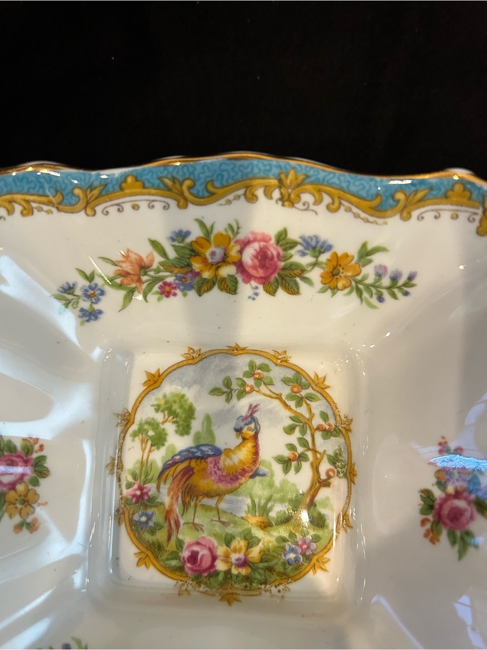 Set of Two Vintage Decorative Floral and Bird “Bon Bon” Dishes  Royal Albert - Picture 3 of 4
